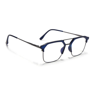 Eyejack Turbo Blue Wayfarer Eyeglasses for Men & Women (95001FCL1447-C4)