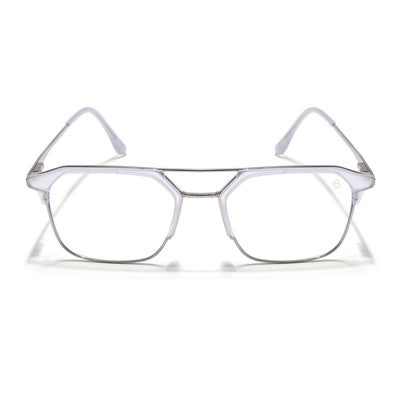 Eyejack Turbo Matt Transparent Wayfarer Eyeglasses for Men & Women (95001FCL1449-C6)