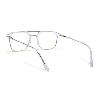 Eyejack Turbo Matt Transparent Wayfarer Eyeglasses for Men & Women (95001FCL1449-C6)