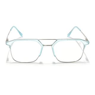 Eyejack Turbo Sky Blue Wayfarer Eyeglasses for Men & Women (95001FCL1450-C7)