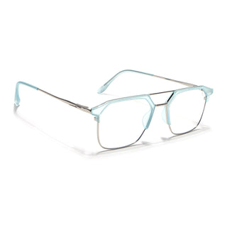 Eyejack Turbo Sky Blue Wayfarer Eyeglasses for Men & Women (95001FCL1450-C7)