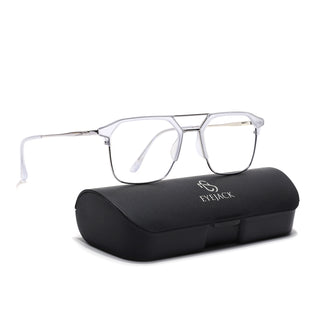 Eyejack Turbo Matt Transparent Wayfarer Eyeglasses for Men & Women (95001FCL1449-C6)