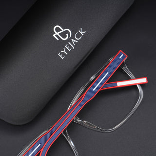 Eyejack Rush Transparent Square Eyeglasses for Men & Women (1001CL638-C4)