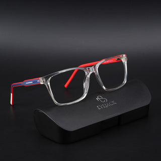 Eyejack Rush Transparent Square Eyeglasses for Men & Women (1001CL638-C4)