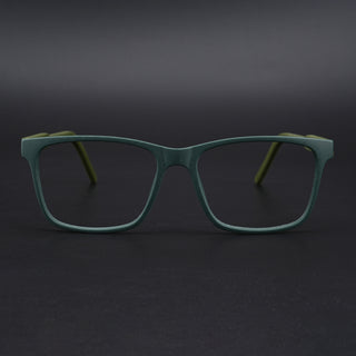 Eyejack Rush Green Square Eyeglasses for Men & Women (1001CL640-C6)