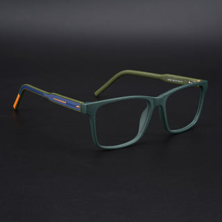 Eyejack Rush Green Square Eyeglasses for Men & Women (1001CL640-C6)