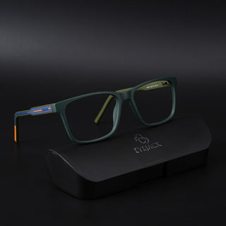 Eyejack Rush Green Square Eyeglasses for Men & Women (1001CL640-C6)