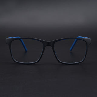 Eyejack Rush Navy Blue Square Eyeglasses for Men & Women (1001CL642-C8)