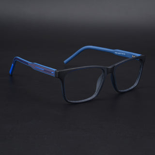 Eyejack Rush Navy Blue Square Eyeglasses for Men & Women (1001CL642-C8)