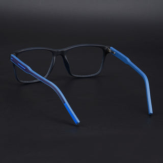 Eyejack Rush Navy Blue Square Eyeglasses for Men & Women (1001CL642-C8)