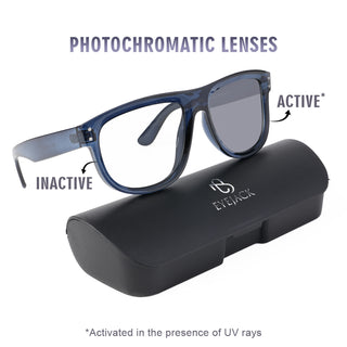 Eyejack Photochromic reverse technology Shine Blue Sunglasses (1002CL620-C10)