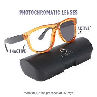 Eyejack Photochromic reverse technology Orange Sunglasses (1002CL622-C12)