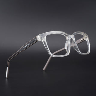 Eyejack Rush Transparent Square Eyeglasses for Men Women (1002CL646-C2)