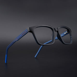 Eyejack Rush Navy Blue Square Eyeglasses for Men & Women (1002CL652-C8)