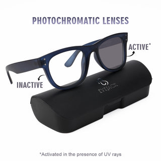 Eyejack Photochromic reverse technology Matt Blue Sunglasses (1003CL633-C11)