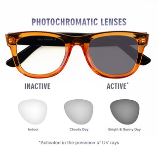 Eyejack Photochromic reverse technology Orange Sunglasses (1003CL634-C12)