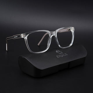 Eyejack Rush Transparent Square Eyeglasses for Men & Women (1003CL656-C2)