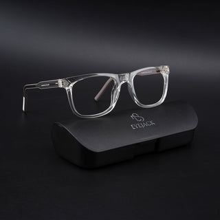 Eyejack Rush Transparent Square Eyeglasses for Men & Women (1005CL676-C2)