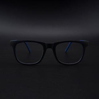 Eyejack Rush Navy Blue Square Eyeglasses for Men & Women (1005CL682-C8)