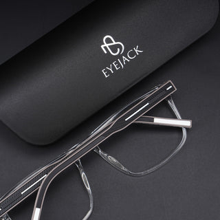 Eyejack Rush Transparent Square Eyeglasses for Men & Women (1006CL686-C2)