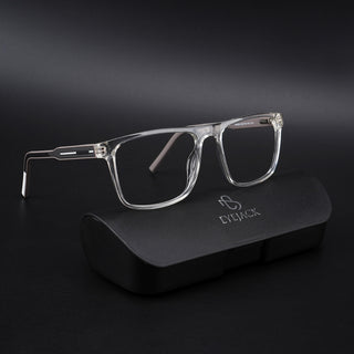 Eyejack Rush Transparent Square Eyeglasses for Men & Women (1006CL686-C2)