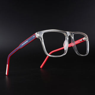 Eyejack Rush Transparent Square Eyeglasses for Men & Women (1006CL688-C4)