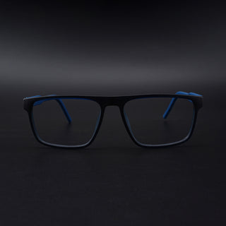 Eyejack Rush Navy Blue Square Eyeglasses for Men & Women (1007CL702-C8)