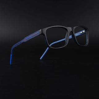 Eyejack Rush Navy Blue Square Eyeglasses for Men & Women (1008CL712-C8)