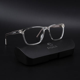 Eyejack Rush Transparent Square Eyeglasses for Men & Women (1010CL726-C2)