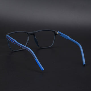 Eyejack Rush Navy Blue Square Eyeglasses for Men & Women (1010CL732-C8)