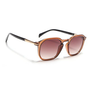 Eyejack Transparent Brown Square Sunglasses for Men & Women (1115CL1087)