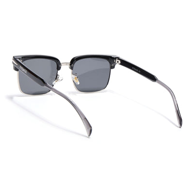 Eyejack Black & Silver Square Sunglasses for Men & Women (1119CL1088)