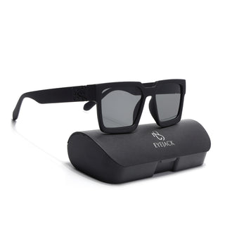 Eyejack Black Square Sunglasses for Men & Women (1126CL1029)