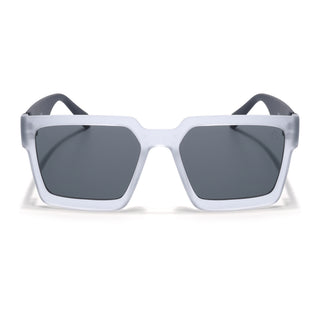 Eyejack Grey Square Sunglasses for Men & Women (1126CL1031)