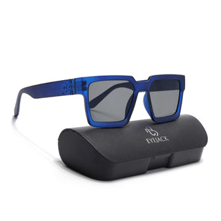 Eyejack Blue Square Sunglasses for Men & Women (1126CL1030)