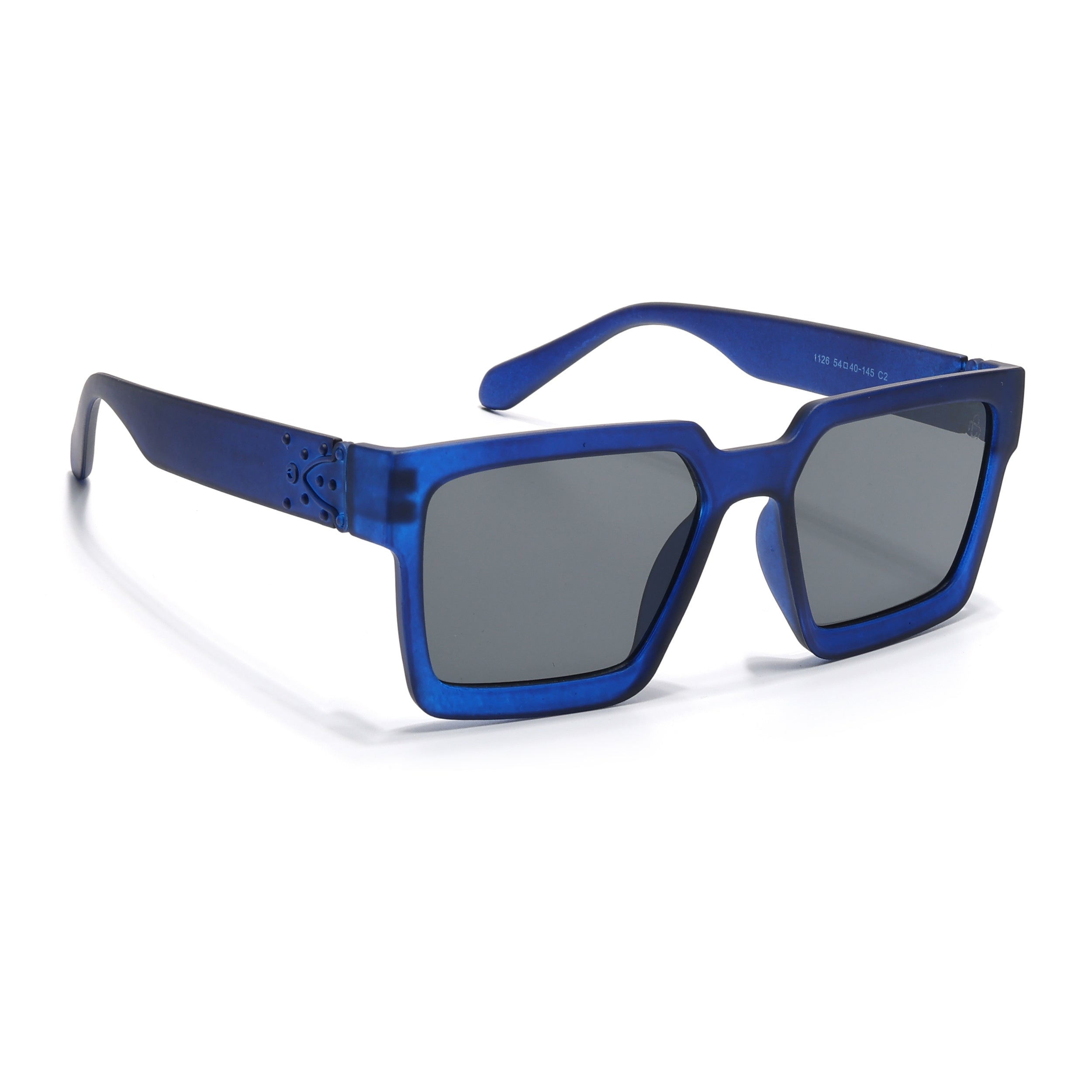 Eyejack Blue Square Sunglasses for Men Women (1126CL1030