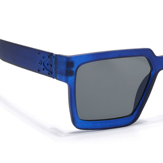 Eyejack Blue Square Sunglasses for Men & Women (1126CL1030)