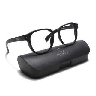 Eyejack Thunder Black Round Eyeglasses for Men & Women (1387CL559-C1)