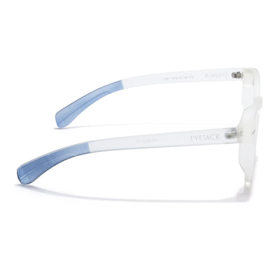Eyejack Thunder Matt Transparent Round Eyeglasses for Men & Women (1387CL560-C2)