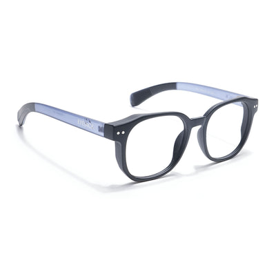 Eyejack Thunder Black Round Eyeglasses for Men & Women (1387CL561-C3)