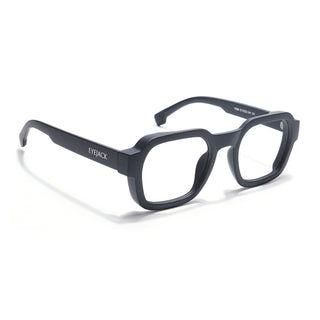 Eyejack Thunder Black Square Eyeglasses for Men & Women (1388CL564-C1)