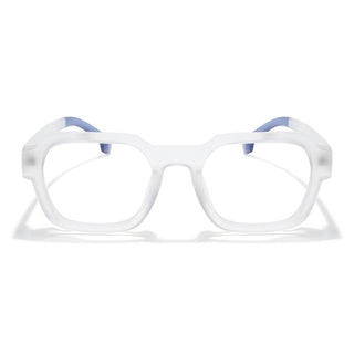 Eyejack Thunder Matt Transparent Square Eyeglasses for Men & Women (1388CL565-C2)