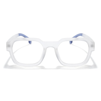 Eyejack Thunder Matt Transparent Square Eyeglasses for Men & Women (1388CL565-C2)