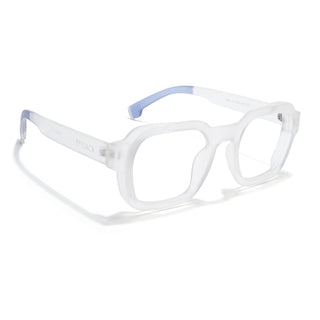 Eyejack Thunder Matt Transparent Square Eyeglasses for Men & Women (1388CL565-C2)