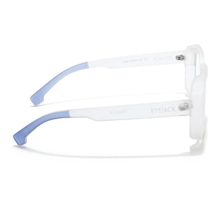 Eyejack Thunder Matt Transparent Square Eyeglasses for Men & Women (1388CL565-C2)