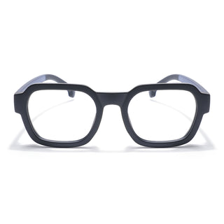 Eyejack Thunder Black Square Eyeglasses for Men & Women (1388CL566-C3)