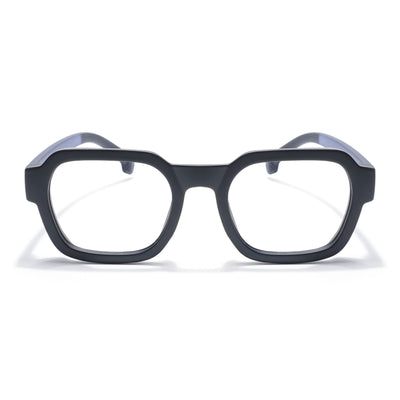 Eyejack Thunder Black Square Eyeglasses for Men & Women (1388CL566-C3)