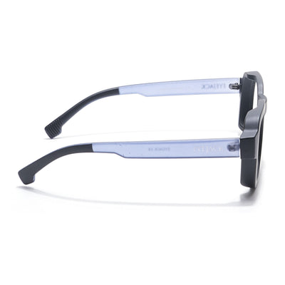 Eyejack Thunder Black Square Eyeglasses for Men & Women (1388CL566-C3)