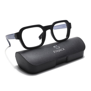 Eyejack Thunder Black Square Eyeglasses for Men & Women (1388CL566-C3)