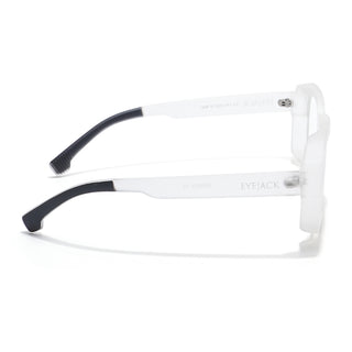 Eyejack Thunder Matt Transparent Square Eyeglasses for Men & Women (1388CL567-C4)